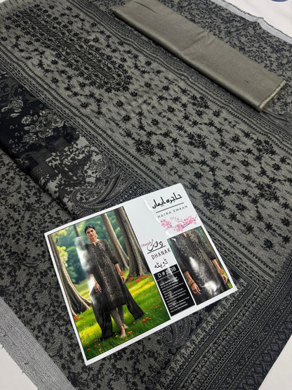 Unstitched - Dhanak 3pc Embroidered Suit