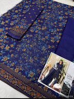Unstitched - Dhanak 3pc Embroidered Suit