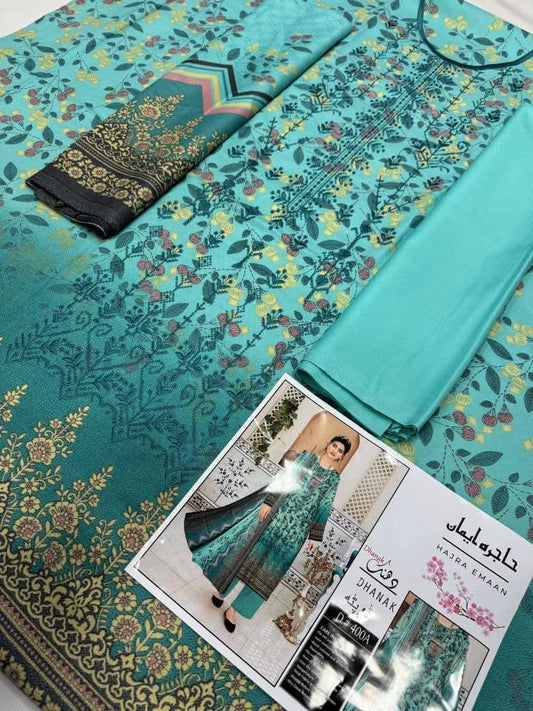 Unstitched - Dhanak 3pc Embroidered Suit