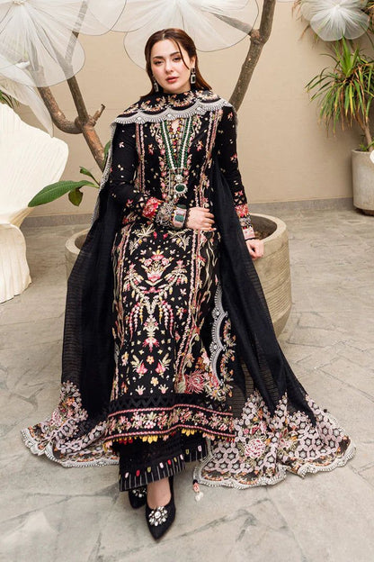 Qalamkar - Heavy Embroidered - Unstitched Lawn 3pc Suit