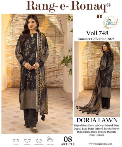 Unstitched - Lawn 3pc Printed Suit