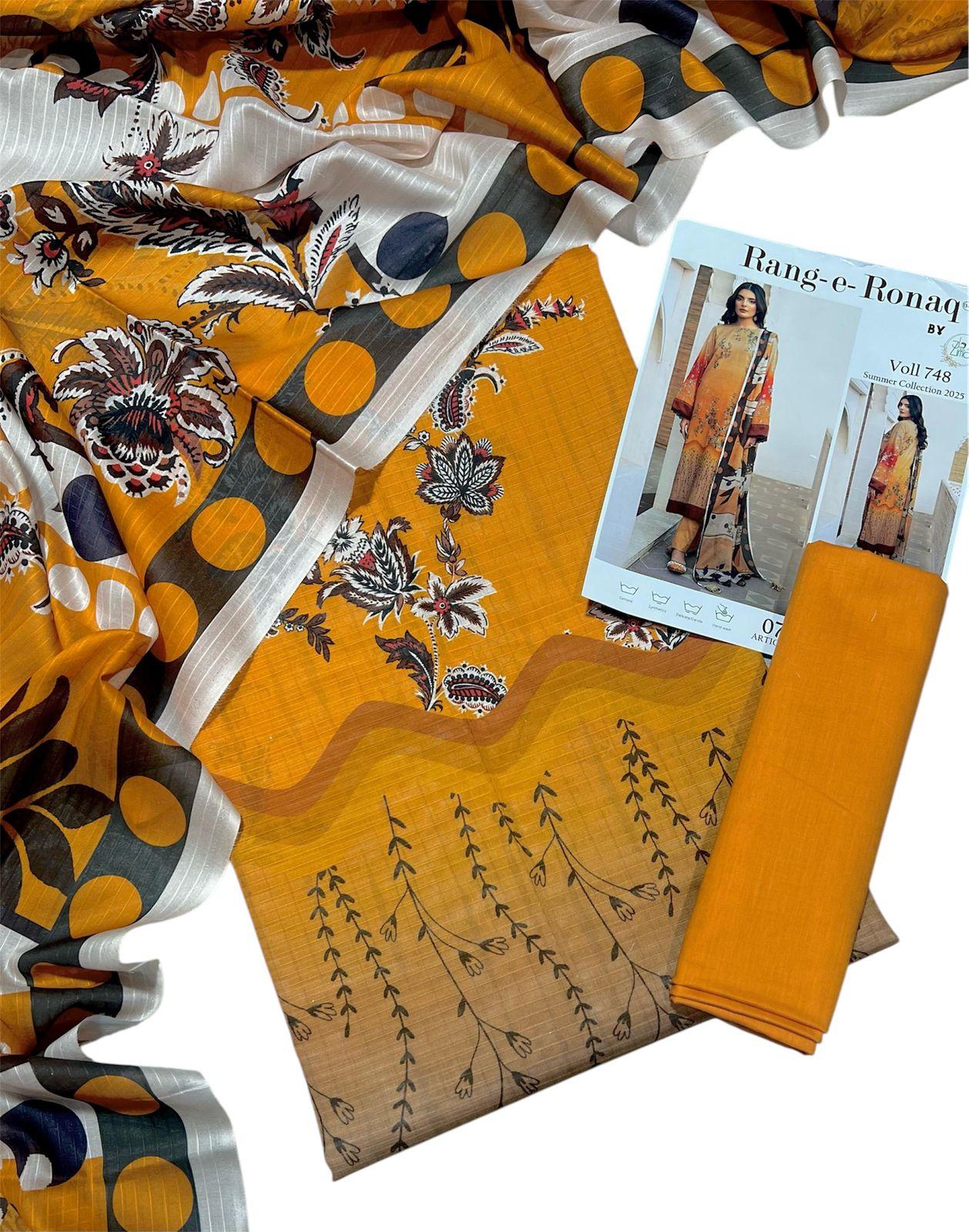 Unstitched - Lawn 3pc Printed Suit