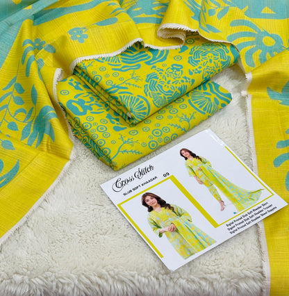 Unstitched - Khaddar 3pc Printed Suit