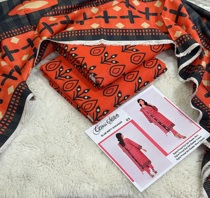 Unstitched - Khaddar 3pc Printed Suit