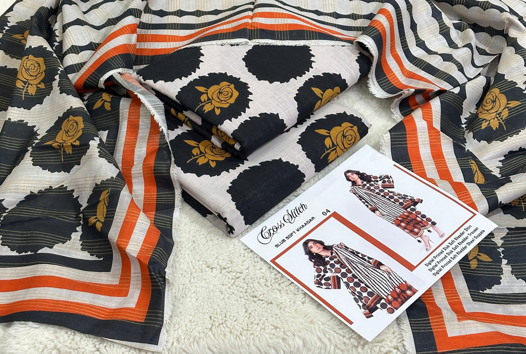 Unstitched - Khaddar 3pc Printed Suit