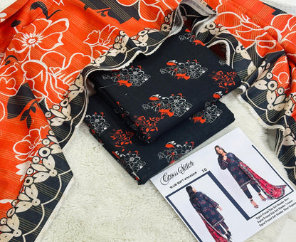 Unstitched - Khaddar 3pc Printed Suit