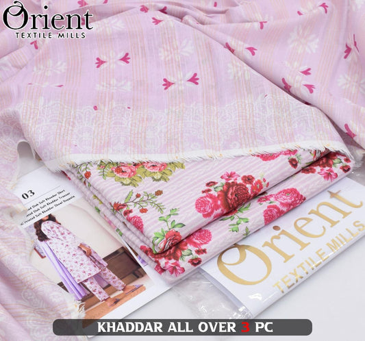 Unstitched - Khaddar 3pc Printed Suit