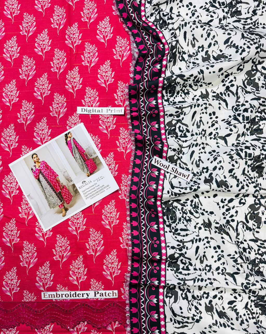 Unstitched - Khaddar 3pc Printed Suit
