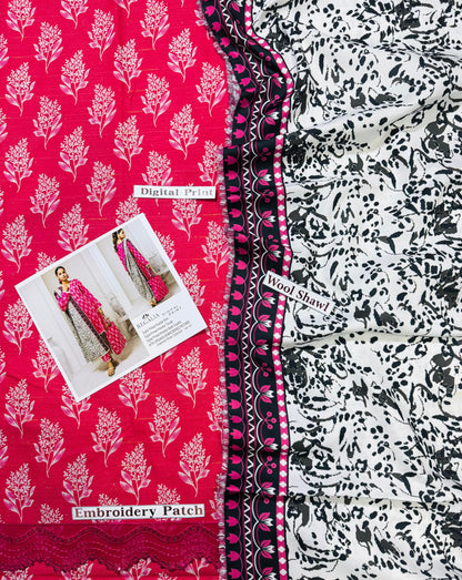 Unstitched - Khaddar 3pc Printed Suit