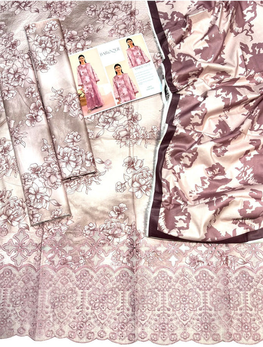 Unstitched - Linen 3pc Embroidered Suit