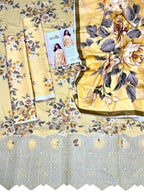 Unstitched - Linen 3pc Embroidered Suit