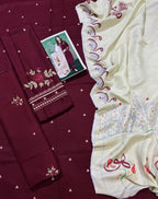 Unstitched - Dhanak 3pc Embroidered Suit