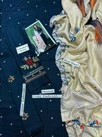 Unstitched - Dhanak 3pc Embroidered Suit