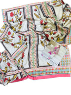 Unstitched - Silk 3pc Printed Suit