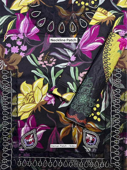 Unstitched - Doriya Linen 3pc Embroidered Suit