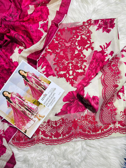 Unstitched - Doriya Linen 3pc Embroidered Suit