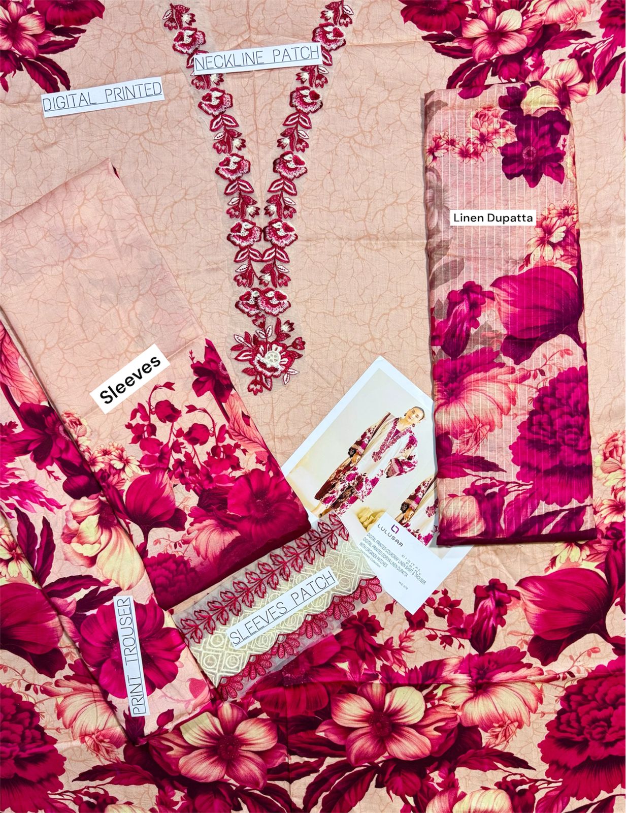 Unstitched - Doriya Linen 3pc Embroidered Suit