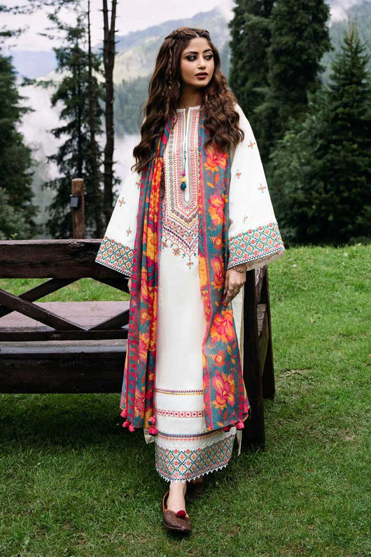 Unstitched - Dhanak 3pc Embroidered Suit