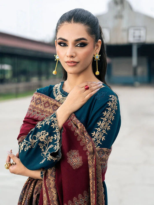 Unstitched - Dhanak 3pc Embroidered Suit