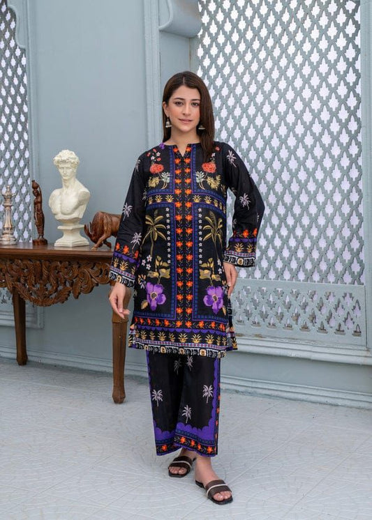 Unstitched - Doriya Linen 2pc Printed Suit