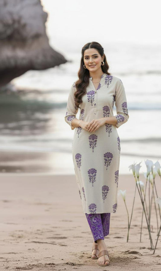 Unstitched - Doriya Linen 2pc Printed Suit