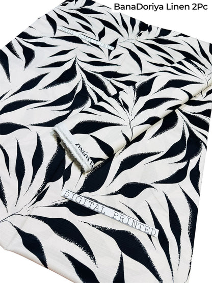Unstitched - Doriya Linen 2pc Printed Suit