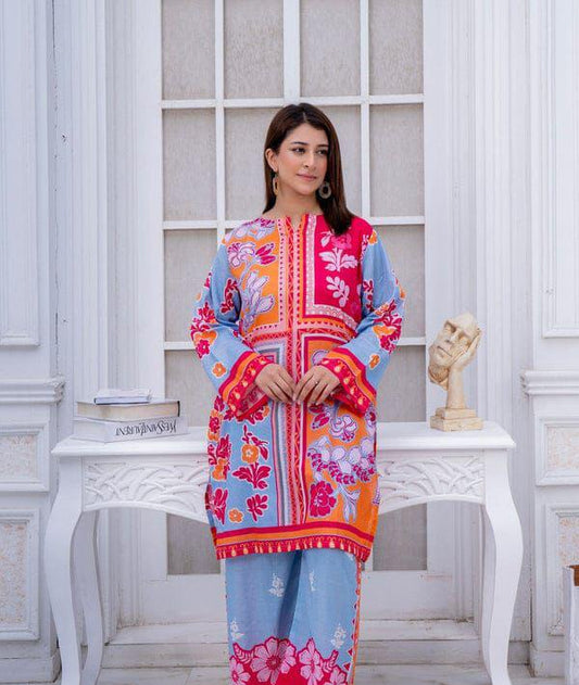 Unstitched - Doriya Linen 2pc Printed Suit
