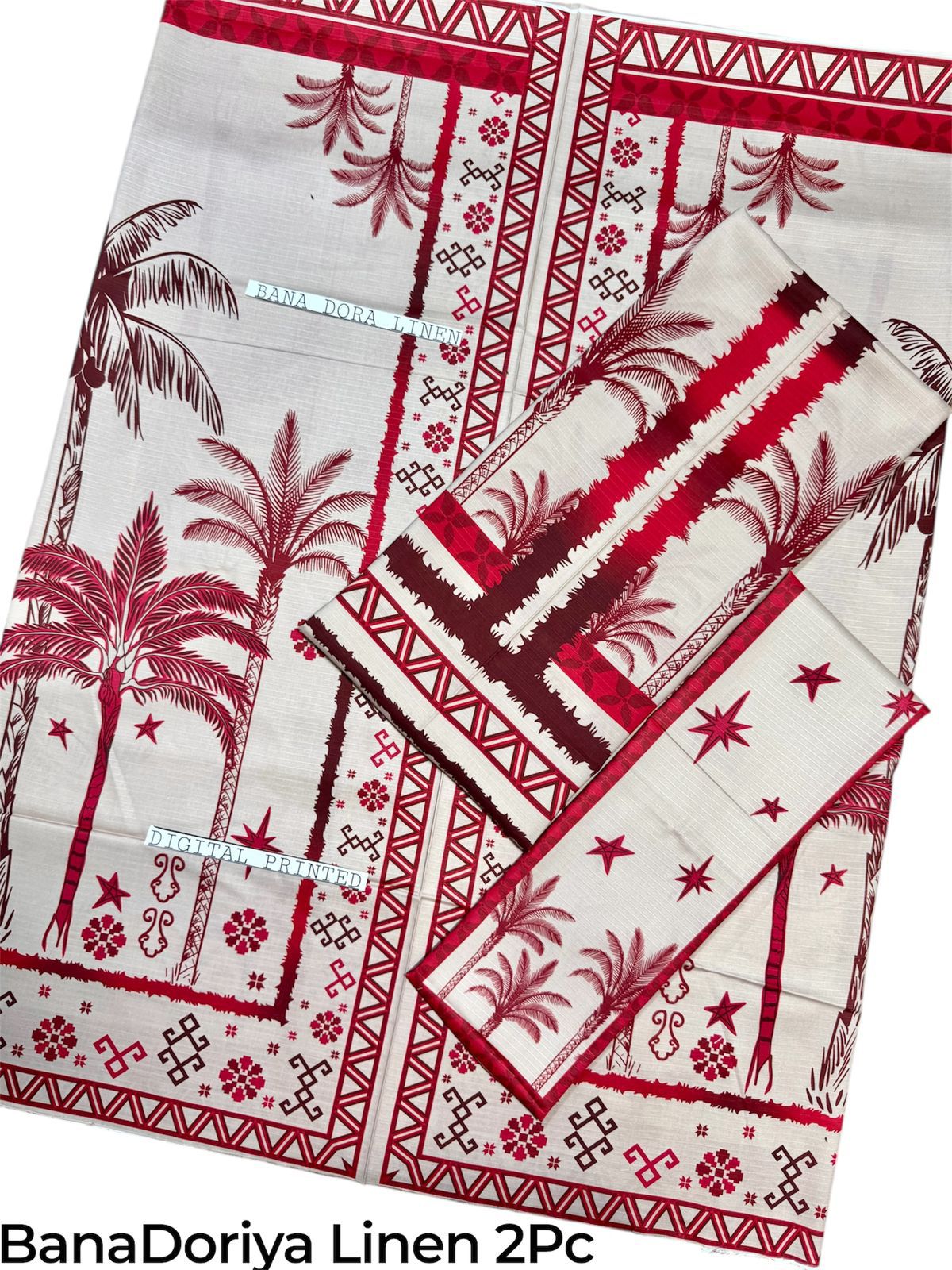 Unstitched - Doriya Linen 2pc Printed Suit