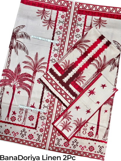 Unstitched - Doriya Linen 2pc Printed Suit