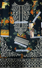 Unstitched - Dhanak 3pc Embroidered Suit