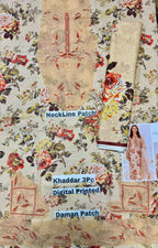 Unstitched - Khaddar 3pc Printed Suit