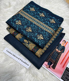 Unstitched - Khaddar 3pc Embroidered Suit