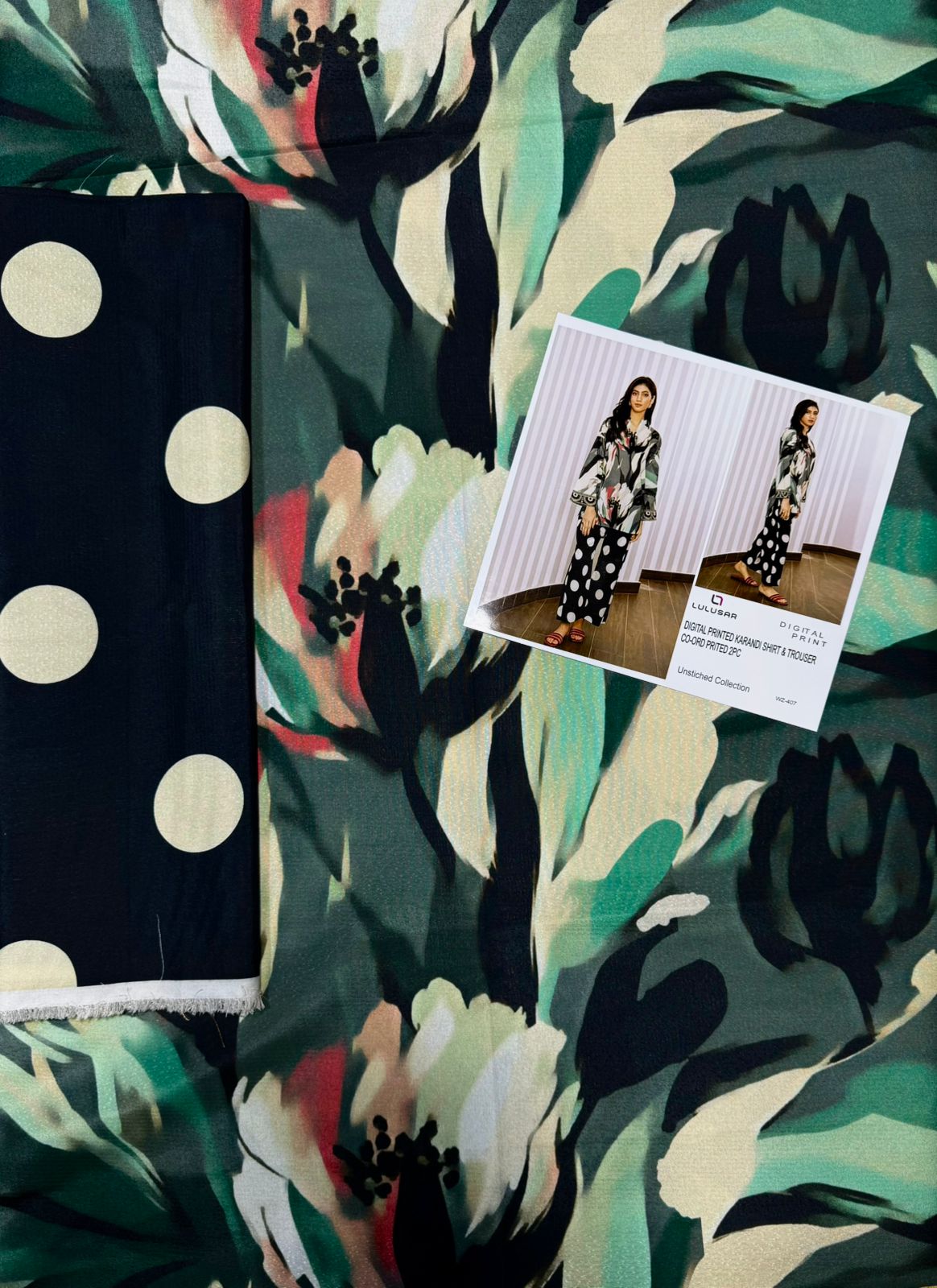 Unstitched Karandi Co-Ord Printed Suit