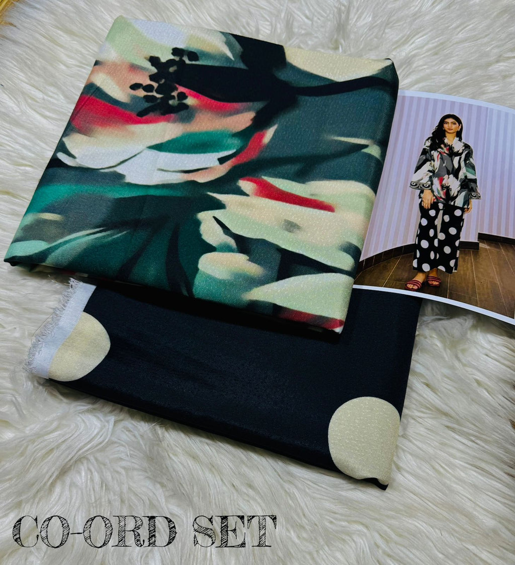 Unstitched Karandi Co-Ord Printed Suit
