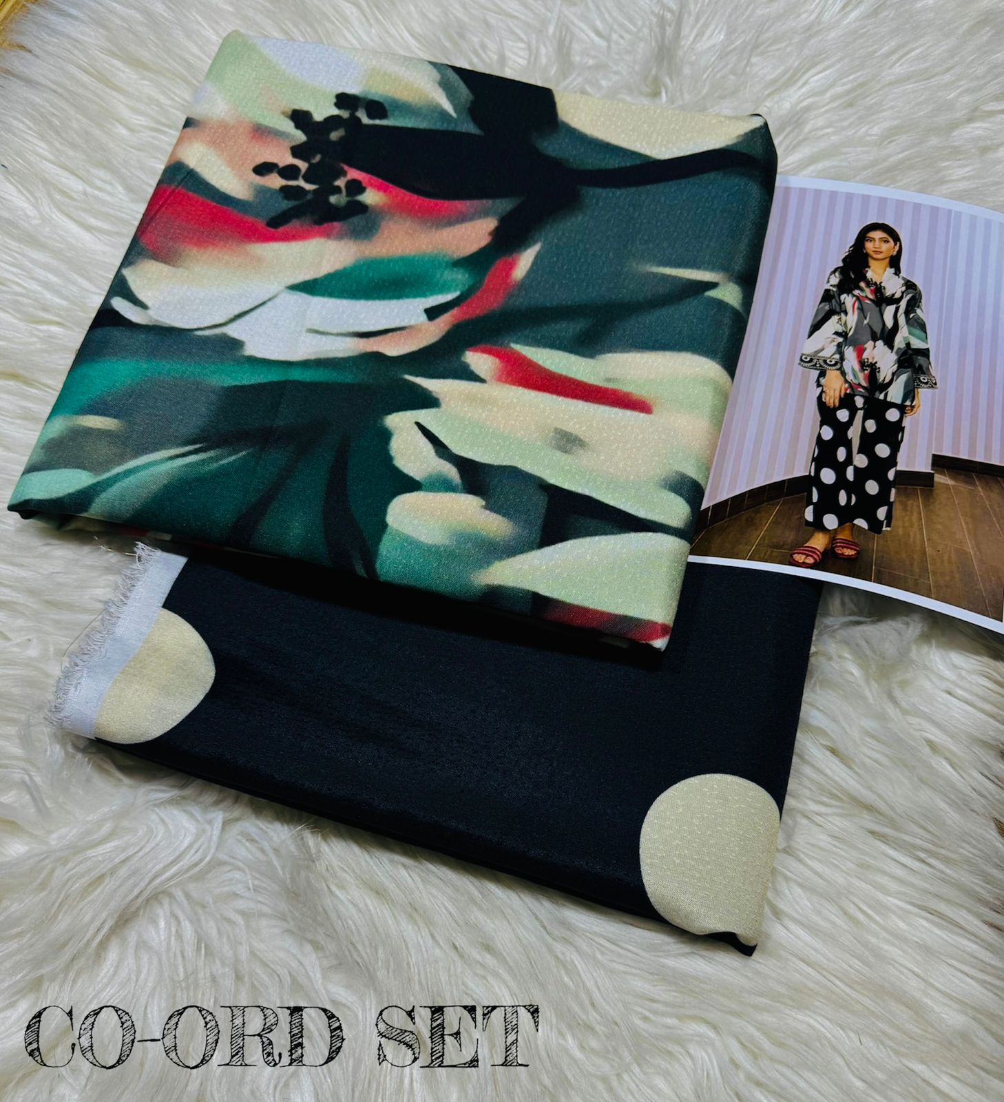 Unstitched Karandi Co-Ord Printed Suit