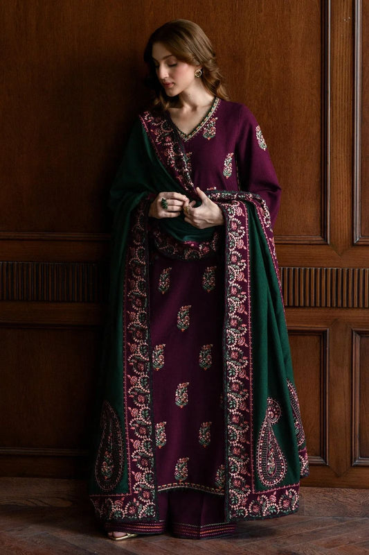 Heavy Embroidered - Unstitched Lawn 3pc Suit