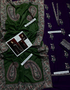 Hussain Rehar - Heavy Embroidered - Unstitched Lawn 3pc Suit