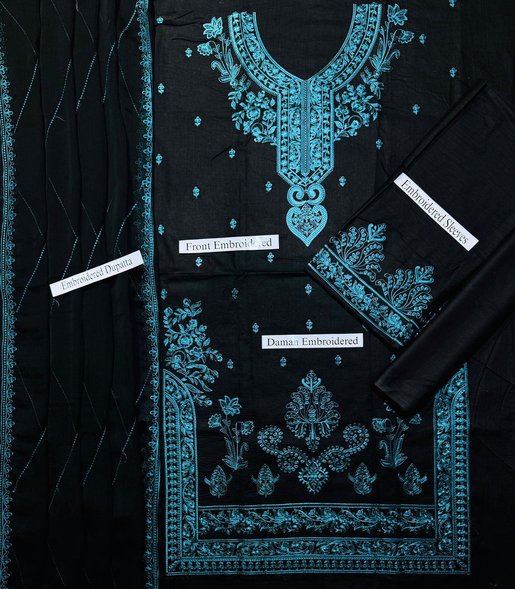 Bareeze - Premium Unstitched - Embroidered Lawn 3pc Suit