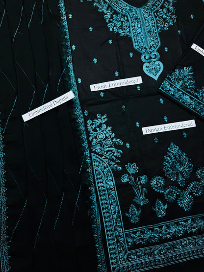Bareeze - Premium Unstitched - Embroidered Lawn 3pc Suit