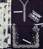 Zara - Premium Unstitched - Embroidered Lawn 3pc Suit