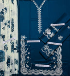Zara - Premium Unstitched - Embroidered Lawn 3pc Suit