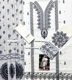 Aneelas Premium Embroidered Unstitched Lawn 3pc Suit