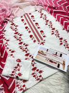 Alizeh - Premium Unstitched - Embroidered Lawn 3pc Suit