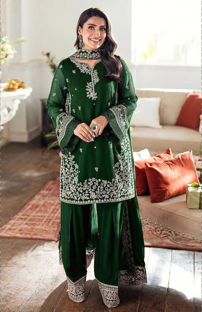 Azure - Premium Unstitched - Embroidered Lawn 3pc Suit