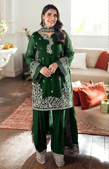 Azure - Premium Unstitched - Embroidered Lawn 3pc Suit