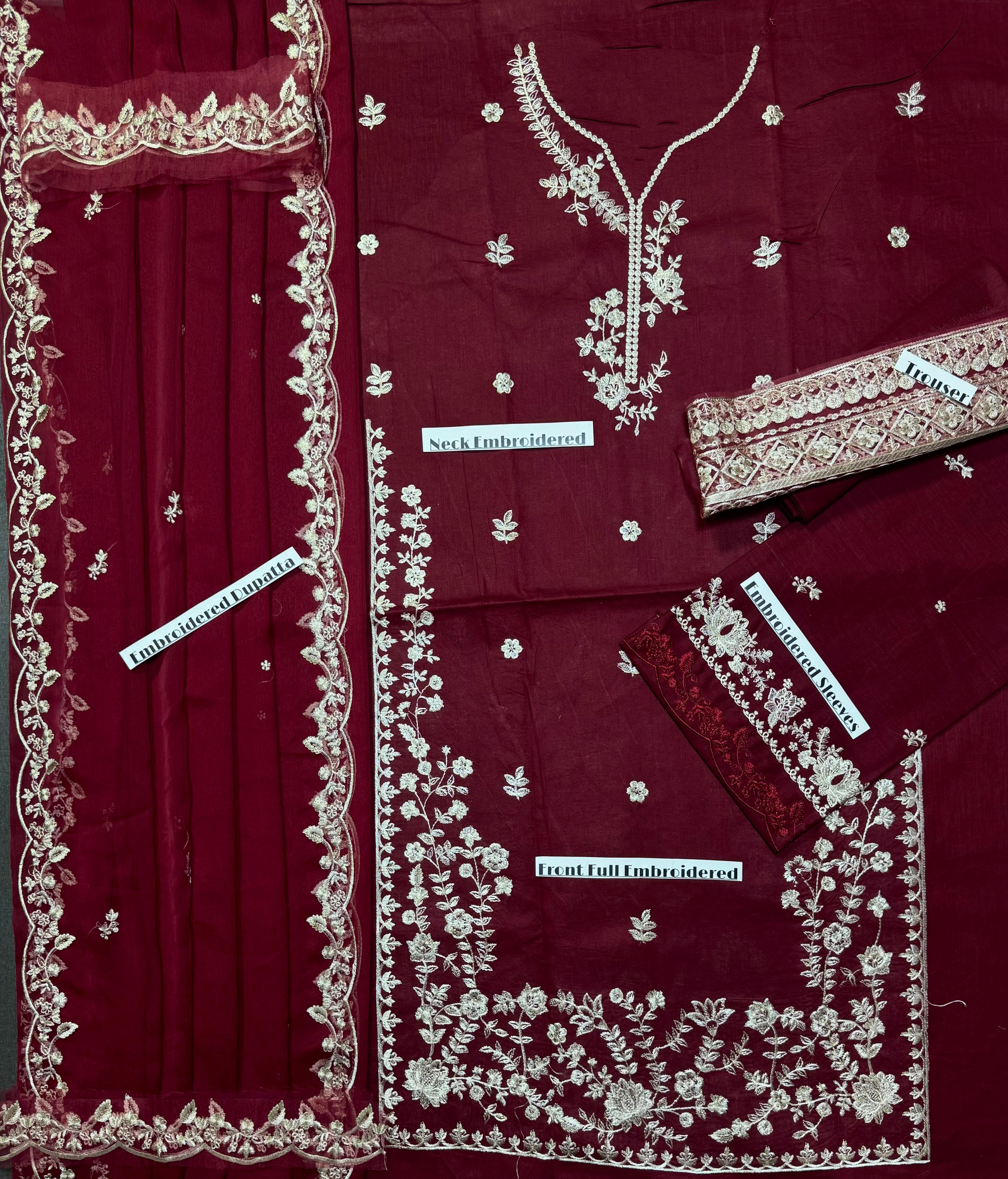Azure - Premium Unstitched - Embroidered Lawn 3pc Suit