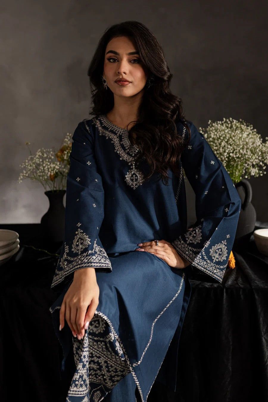 Zara - Premium Unstitched - Embroidered Lawn 3pc Suit
