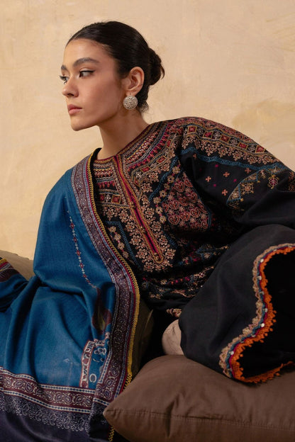 Zara - Premium Unstitched - Embroidered Lawn 3pc Suit