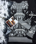 Hussain Rehar - Premium Unstitched - Embroidered Lawn 3pc Suit