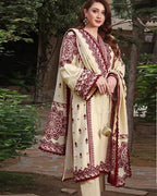 Aneelas Premium Embroidered Unstitched Lawn 3pc Suit